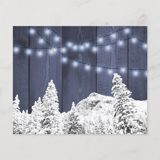 Rsvp-kaart voor winterbruiloft (Achterkant)