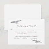 RSVP-kaart voor zeeen voor kustbruiloft RSVP Kaartje (Voorkant / Achterkant)