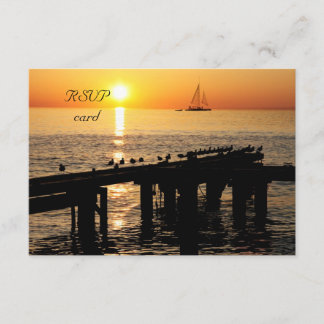 RSVP-kaart voor zonsondergang RSVP Kaartje
