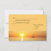 RSVP-kaart voor zonsondergang RSVP Kaartje (Achterkant)