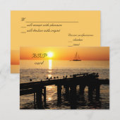 RSVP-kaart voor zonsondergang RSVP Kaartje (Voorkant / Achterkant)
