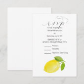 RSVP-kaart Waterverf Lemon Informatiekaartje (Voorkant / Achterkant)