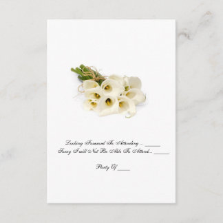 RSVP-kaart - Weddenschap "Calla Lilies" RSVP Kaartje