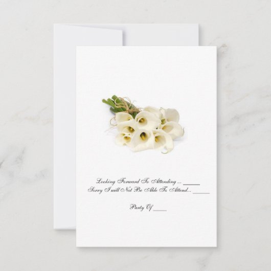 RSVP-kaart - Weddenschap "Calla Lilies" RSVP Kaartje (Voorkant)