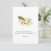 RSVP-kaart - Weddenschap "Calla Lilies" RSVP Kaartje (Staand voorkant)
