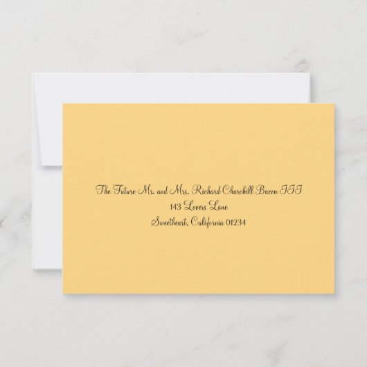 RSVP-kaart Wild Flowers & Mason Jar RSVP Kaartje (Achterkant)