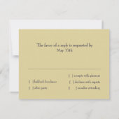 RSVP-kaart witte ster van David op elke kleur Kaart (Achterkant)