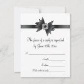 RSVP-kaart Zwart Blauw Werveltje RSVP (Achterkant)