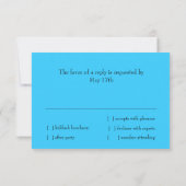 RSVP-kaart zwarte witte ster van David op elke kle Kaart (Achterkant)