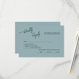 RSVP Kaarten Boho-chique bruiloft, pastel kleuren. Kaartje