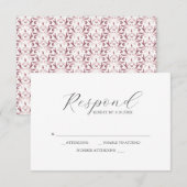 RSVP-kaarten Dusty Pink Pattern RSVP Kaartje (Voorkant / Achterkant)