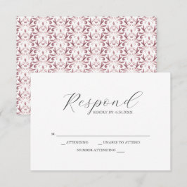 RSVP-kaarten Dusty Pink Pattern RSVP Kaartje