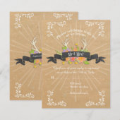 RSVP Kaarten Herten Antler Wildflower Starburst Ru (Voorkant / Achterkant)