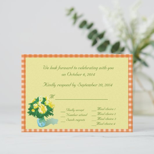 RSVP-kaarten met landstijl Kaart (Staand voorkant)