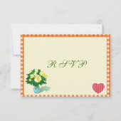 RSVP-kaarten met landstijl Kaart (Achterkant)