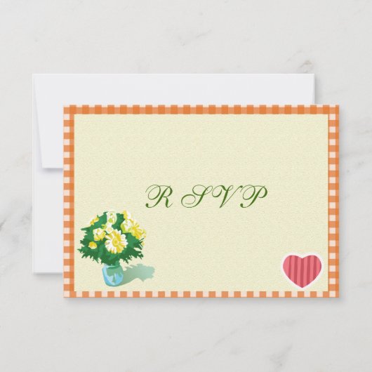 RSVP-kaarten met landstijl Kaart (Achterkant)