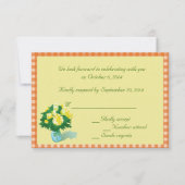 RSVP-kaarten met landstijl Kaart (Voorkant)