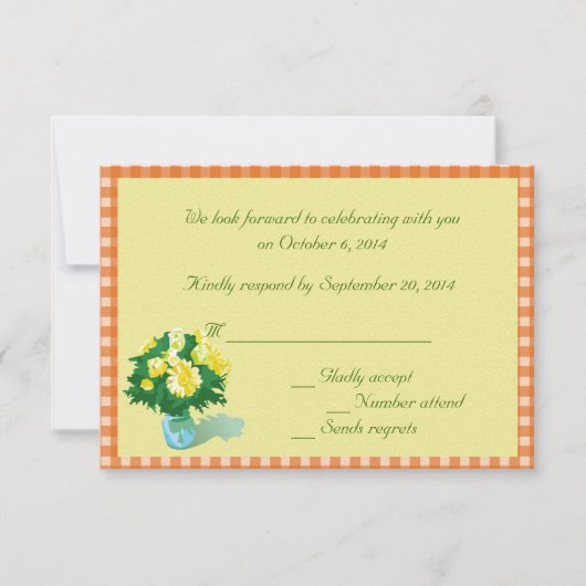 RSVP-kaarten met landstijl Kaart (Voorkant)