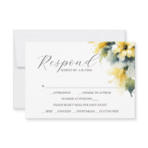 RSVP-kaarten met Maaltijdkeuze Blauw en Geel