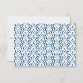 RSVP-kaarten met maaltijdkeuze Dusty Blue Pattern RSVP Kaartje (Achterkant)