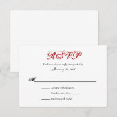 RSVP-kaarten met rode witte vlek RSVP Kaartje (Voorkant / Achterkant)