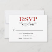 RSVP-kaarten met rode witte vlek RSVP Kaartje (Voorkant)