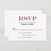 RSVP-kaarten met rode witte vlek RSVP Kaartje (Voorkant / Achterkant)