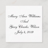 RSVP-kaarten met zwarte en witte respons Informatiekaartje (Achterkant)