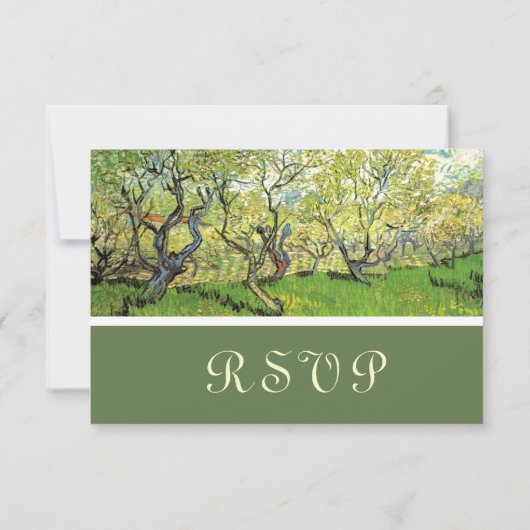  RSVP-kaarten. Orchard in Blossom Kaart (Achterkant)