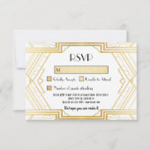 RSVP-kaarten van 1920's  Gatsby Wedding Invites RSVP Kaartje (Voorkant)