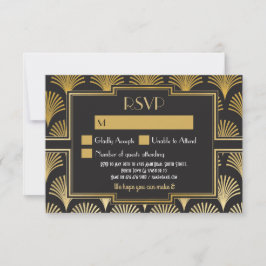 RSVP-kaarten van 1920's  Gatsby Wedding Respond RSVP Kaartje