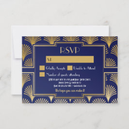 RSVP-kaarten van 1920's  Gatsby Wedding Respond RSVP Kaartje