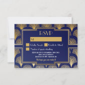 RSVP-kaarten van 1920's  Gatsby Wedding Respond RSVP Kaartje (Voorkant)