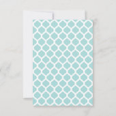 RSVP-kaarten van Blue Moroccan Pattern Wedding Par RSVP Kaartje (Achterkant)