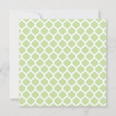 RSVP-kaarten van de Groene Marokkaanse Patroonbrui Kaart (Achterkant)