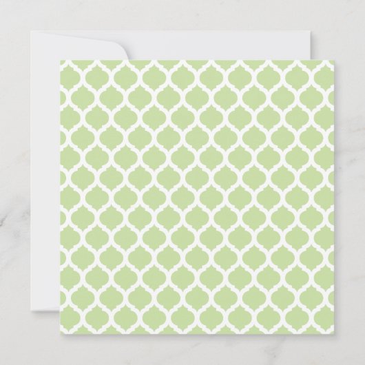 RSVP-kaarten van de Groene Marokkaanse Patroonbrui Kaart (Achterkant)