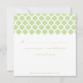 RSVP-kaarten van de Groene Marokkaanse Patroonbrui Kaart (Voorkant)