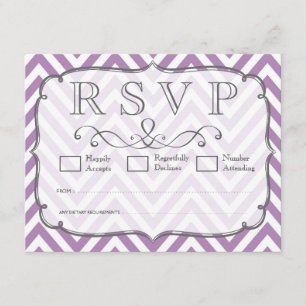 RSVP-kaarten van het Afrikaanse Violet & White Che RSVP Kaartje