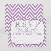 RSVP-kaarten van het Afrikaanse Violet & White Che RSVP Kaartje (Voorkant / Achterkant)