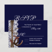 RSVP-kaarten van het Hoefijzer van het bijtende la RSVP Kaartje (Voorkant / Achterkant)