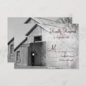 RSVP-kaarten van het plattelandskorn in het bijten RSVP Kaartje (Voorkant / Achterkant)