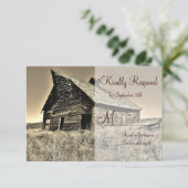 RSVP-kaarten van het plattelandskorn in het bijten RSVP Kaartje (Staand voorkant)