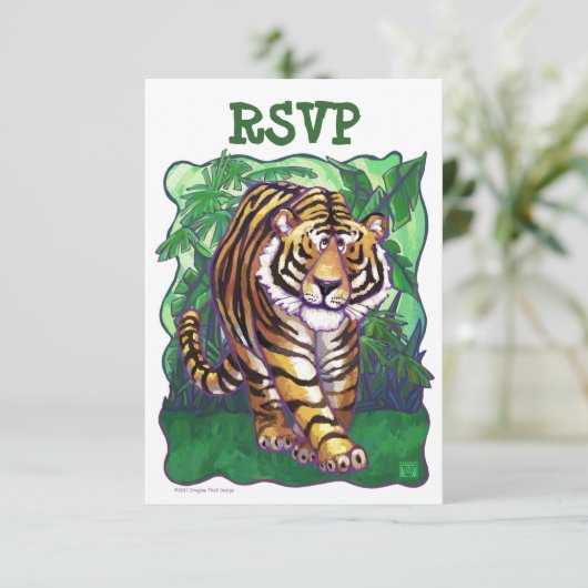 RSVP-kaarten van het Tijgerpartijcentrum RSVP Kaartje (Staand voorkant)
