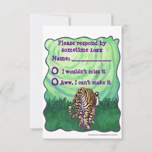 RSVP-kaarten van het Tijgerpartijcentrum RSVP Kaartje