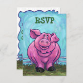 RSVP-kaarten van het Varkenspartijcentrum RSVP Kaartje (Voorkant / Achterkant)