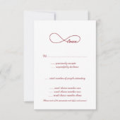 RSVP-kaarten van Red Love Infinity Wedding RSVP (Voorkant)