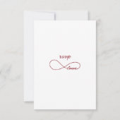 RSVP-kaarten van Red Love Infinity Wedding RSVP Kaartje (Achterkant)