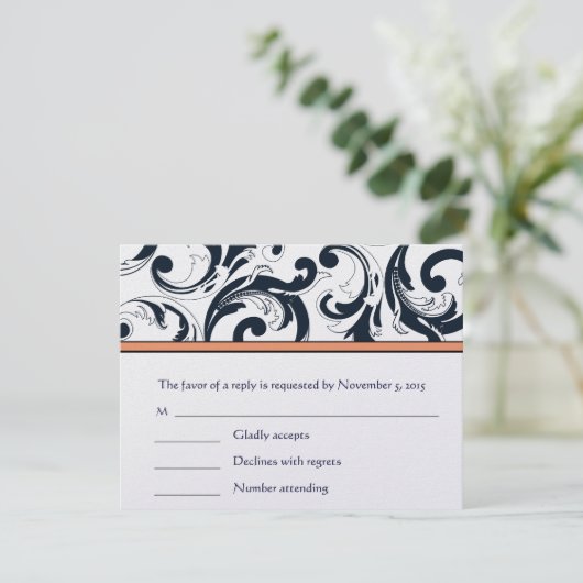 RSVP-kaarten - Vereis de 5 x 7 grootteinnovatie RSVP Kaartje (Staand voorkant)