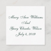 RSVP-kaarten voor Baylor Green en White Response Informatiekaartje (Achterkant)