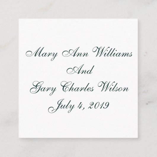 RSVP-kaarten voor Baylor Green en White Response Informatiekaartje (Achterkant)